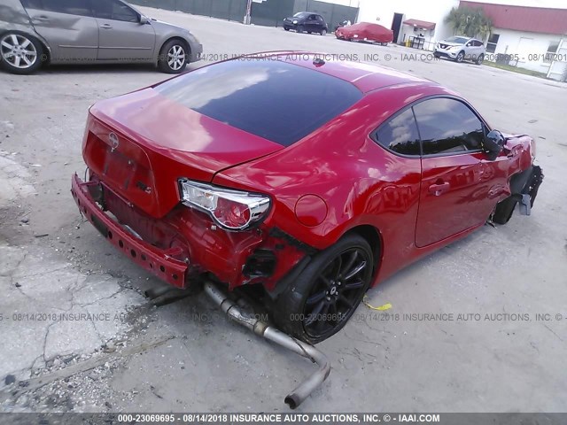 JF1ZNAA14D1734541 - 2013 TOYOTA SCION FR-S RED photo 4