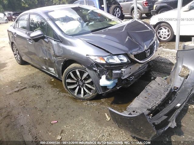2HGFB2F93FH511343 - 2015 HONDA CIVIC EXL 灰色 照片 1