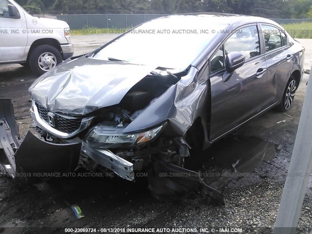 2HGFB2F93FH511343 - 2015 HONDA CIVIC EXL 灰色 照片 2