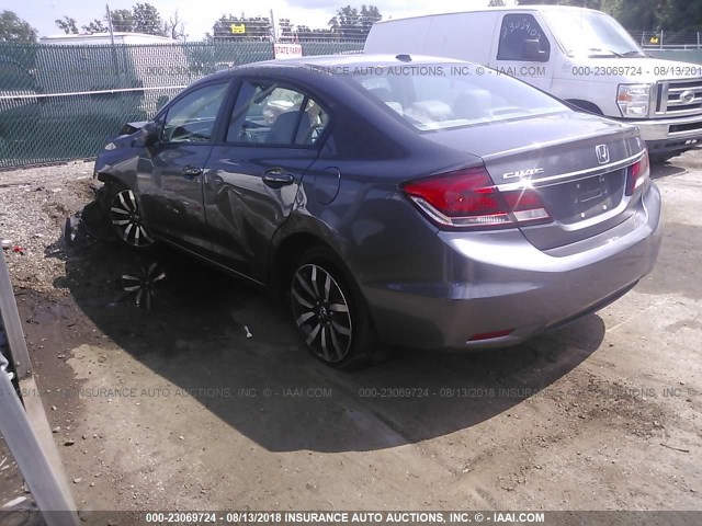 2HGFB2F93FH511343 - 2015 HONDA CIVIC EXL 灰色 照片 3