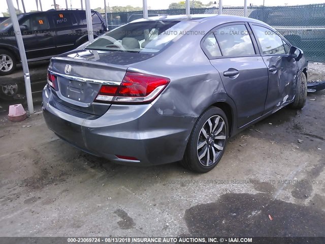 2HGFB2F93FH511343 - 2015 HONDA CIVIC EXL 灰色 照片 4