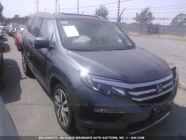 5FNYF6H95HB049151 - 2017 HONDA PILOT TOURING GRAY photo 1