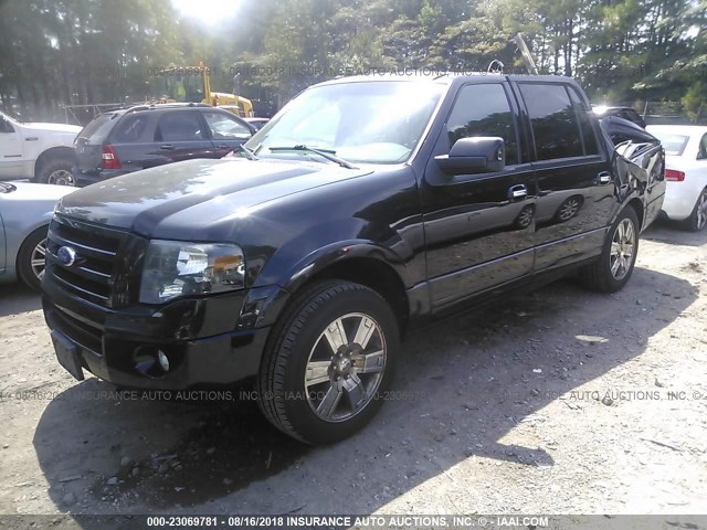 1FMJK2A50AEA29762 - 2010 FORD EXPEDITION EL LIMITED BLACK photo 2