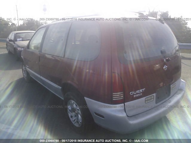 4N2DN1112VD829908 - 1997 NISSAN QUEST XE/GXE RED photo 3