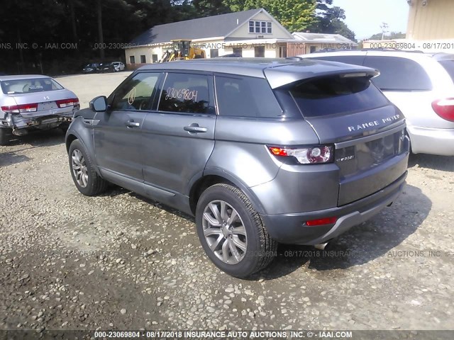 SALVN2BG1FH017826 - 2015 LAND ROVER RANGE ROVER EVOQU PURE GRAY photo 3