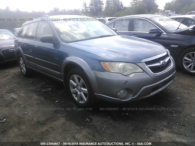 4S4BP61C597337795 - 2009 SUBARU OUTBACK 2.5I BLUE photo 1