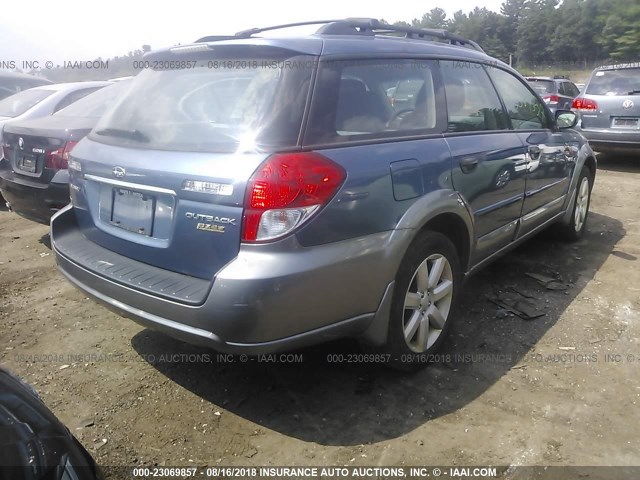 4S4BP61C597337795 - 2009 SUBARU OUTBACK 2.5I BLUE photo 4