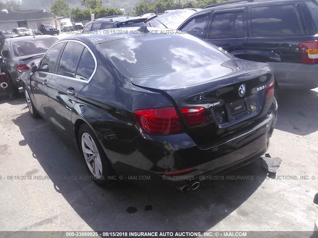 WBA5A7C50FD628870 - 2015 BMW 528 XI BLACK photo 3