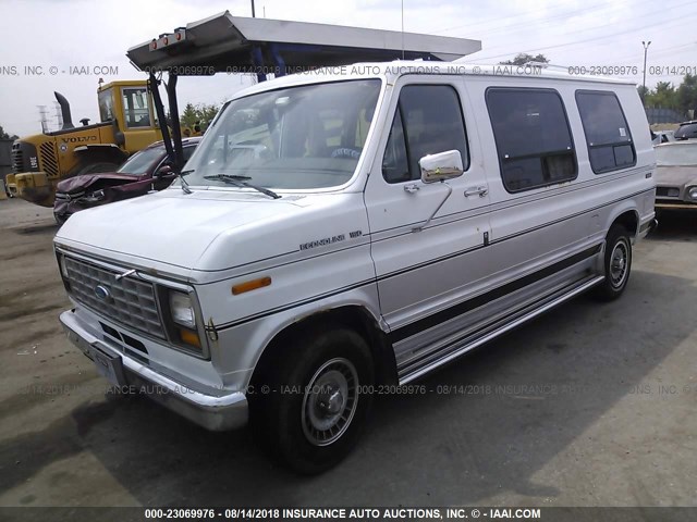 1FDEE14N6KHB44705 - 1989 FORD ECONOLINE E150 VAN WHITE photo 2