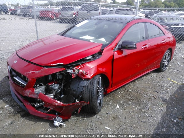 WDDSJ4EB0JN644938 - 2018 MERCEDES-BENZ CLA 250 RED photo 2