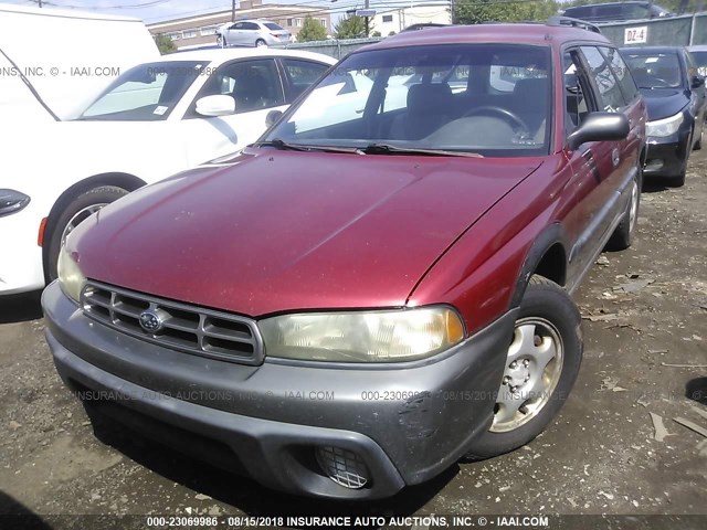 4S3BG6855T7389463 - 1996 SUBARU LEGACY OUTBACK RED photo 6