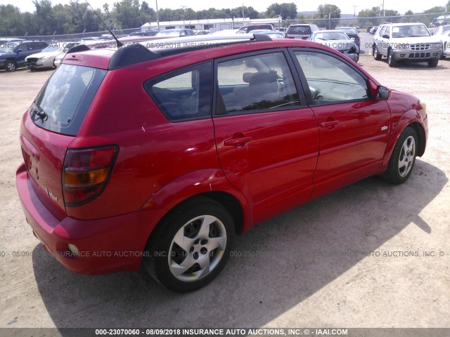 5Y2SL63845Z471821 - 2005 PONTIAC VIBE RED photo 4