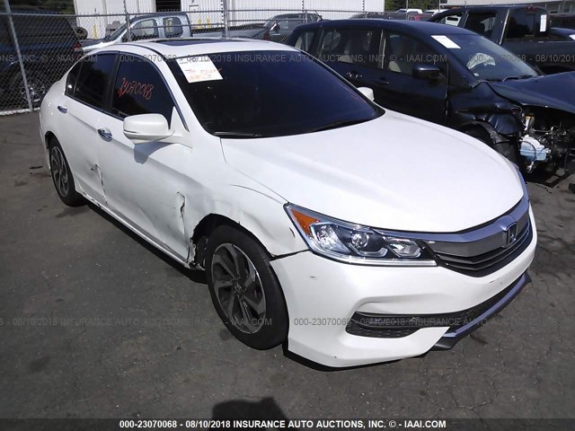 1HGCR2F86HA147717 - 2017 HONDA ACCORD EXL WHITE photo 1