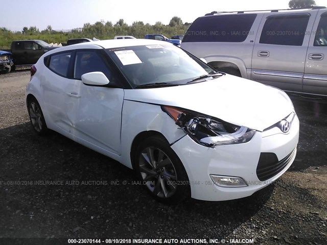 KMHTC6AD7HU309697 - 2017 HYUNDAI VELOSTER WHITE photo 1