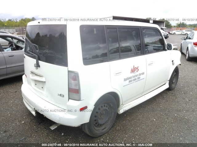 JTLKT324664084641 - 2006 TOYOTA SCION XB Blanco foto 4