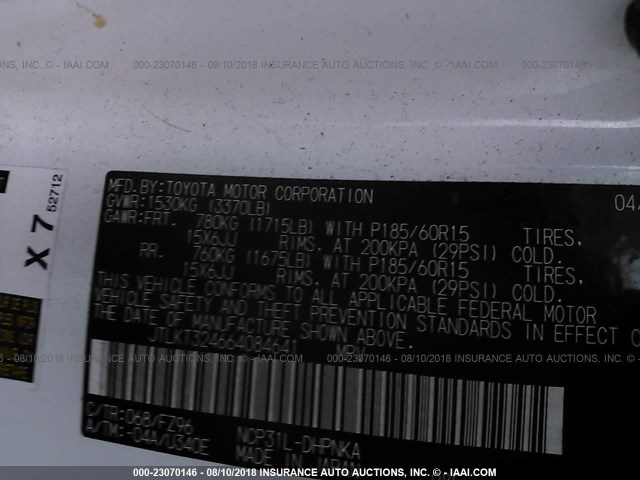 JTLKT324664084641 - 2006 TOYOTA SCION XB Blanco foto 9