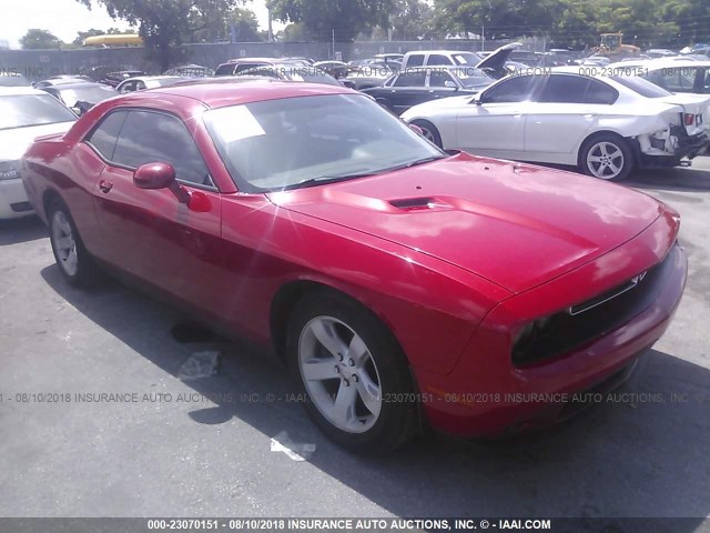 2C3CDYAG6DH593025 - 2013 DODGE CHALLENGER SXT RED photo 1