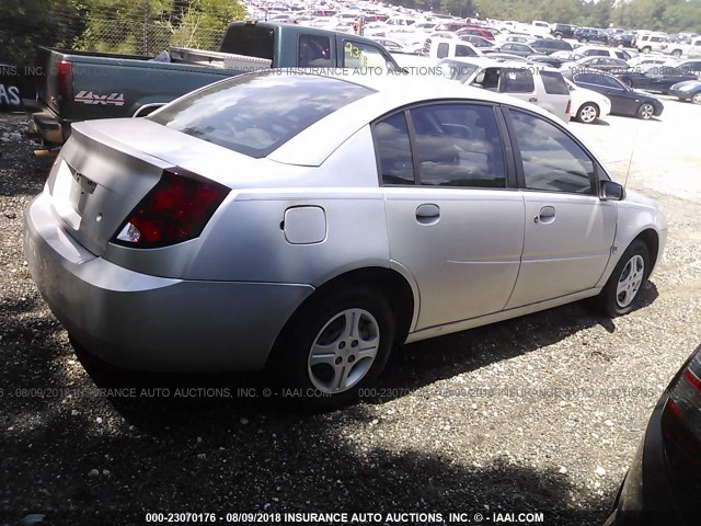 1G8AG52F84Z178278 - 2004 SATURN ION LEVEL 1 SILVER photo 4