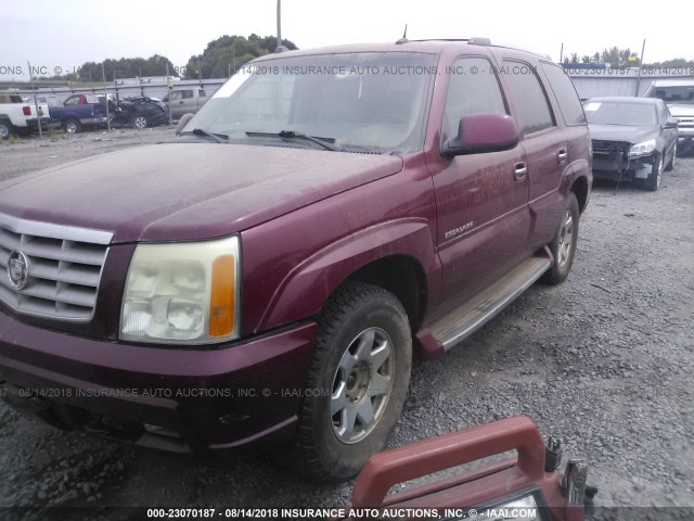 1GYEK63N54R314667 - 2004 CADILLAC ESCALADE LUXURY Tünd qırmızı foto 2