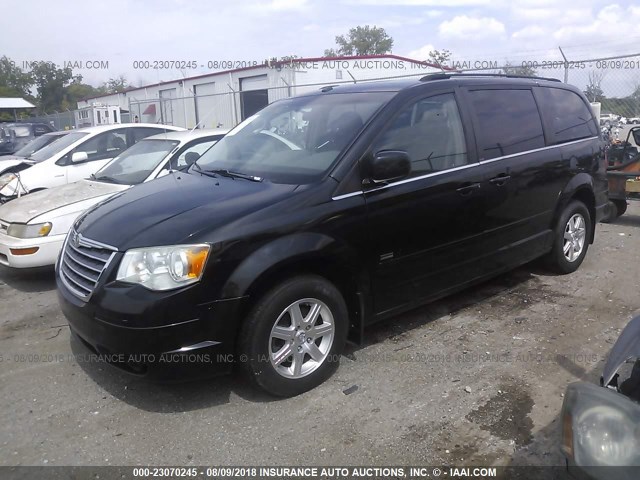 2A8HR54P78R730673 - 2008 CHRYSLER TOWN & COUNTRY TOURING BLACK photo 2