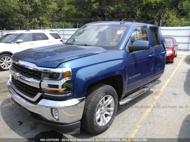 1GCVKREC0GZ274585 - 2016 CHEVROLET SILVERADO K1500 LT BLUE photo 2