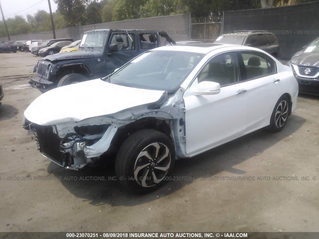 1HGCR2F88GA088619 - 2016 HONDA ACCORD EXL WHITE photo 2