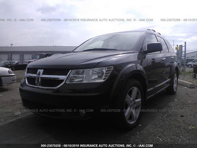 3D4GH67V49T559940 - 2009 DODGE JOURNEY R/T BLACK photo 2