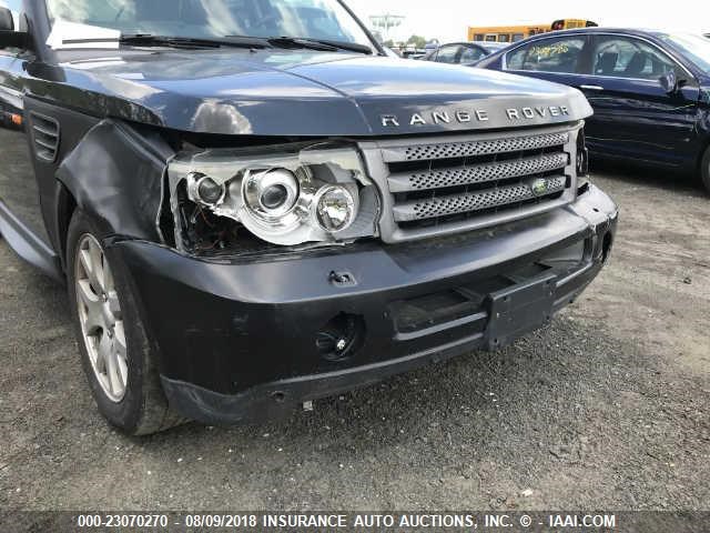 SALSF25446A981427 - 2006 LAND ROVER RANGE ROVER SPORT HSE BLACK photo 6