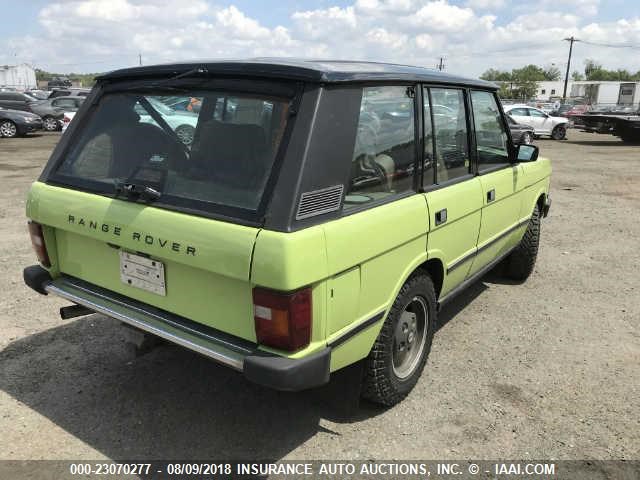 SALHV1245LA402405 - 1990 LAND ROVER RANGE ROVER  GREEN photo 4