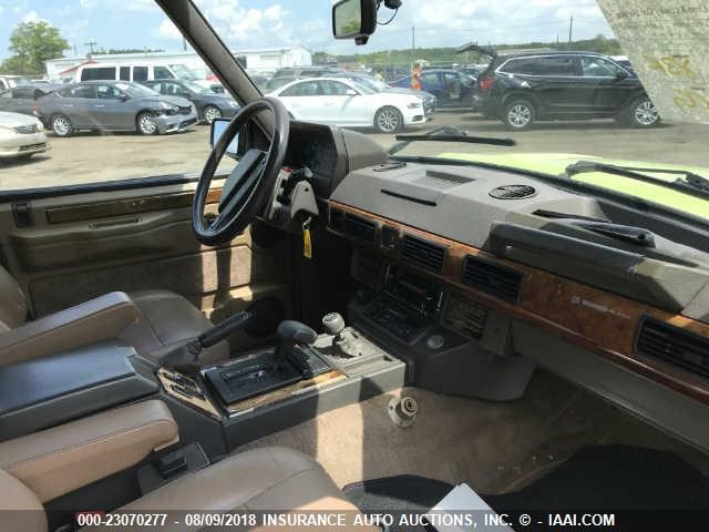 SALHV1245LA402405 - 1990 LAND ROVER RANGE ROVER  GREEN photo 5