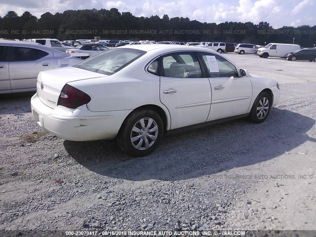 2G4WC532851225527 - 2005 BUICK LACROSSE CX WHITE photo 4