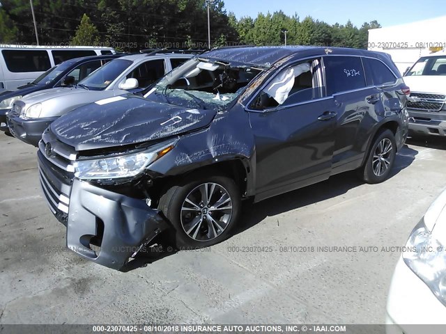 5TDZZRFHXJS243876 - 2018 TOYOTA HIGHLANDER LE/LE PLUS GRAY photo 2