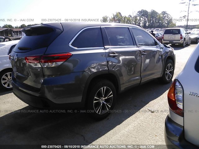 5TDZZRFHXJS243876 - 2018 TOYOTA HIGHLANDER LE/LE PLUS GRAY photo 4