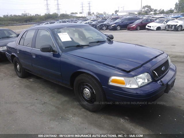 2FAHP71V09X145738 - 2009 FORD CROWN VICTORIA POLICE INTERCEPTOR BLUE photo 1