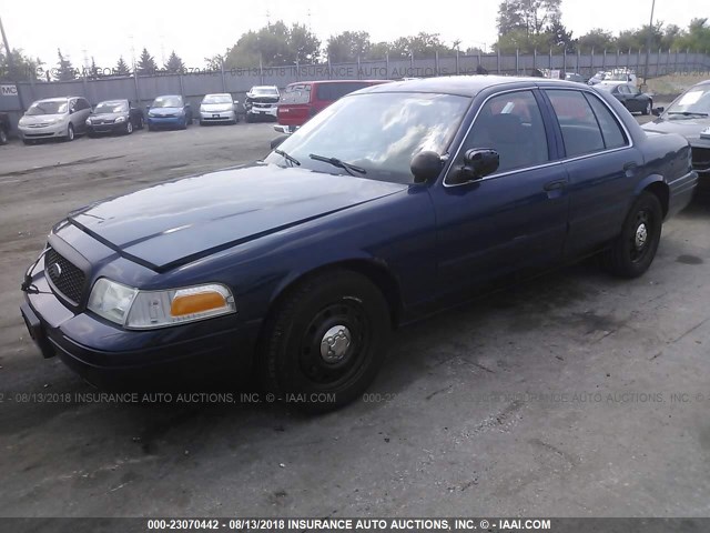 2FAHP71V09X145738 - 2009 FORD CROWN VICTORIA POLICE INTERCEPTOR BLUE photo 2