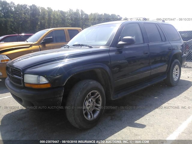 1D4HS38N03F548809 - 2003 DODGE DURANGO SPORT BLACK photo 2