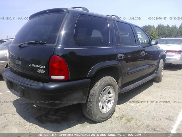 1D4HS38N03F548809 - 2003 DODGE DURANGO SPORT BLACK photo 4