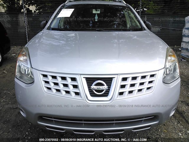 JN8AS58V98W111364 - 2008 NISSAN ROGUE S/SL SILVER photo 6