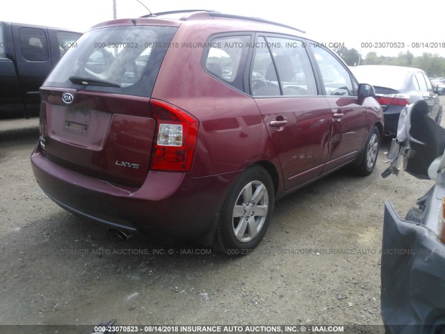 KNAFG526077059553 - 2007 KIA RONDO LX/EX RED photo 4