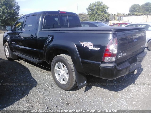 3TMMU52N69M008139 - 2009 TOYOTA TACOMA DOUBLE CAB LONG BED BLACK photo 3