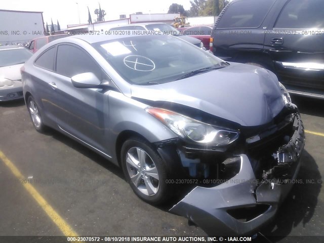 KMHDH6AE0DU019715 - 2013 HYUNDAI ELANTRA COUPE GS/SE GRAY photo 1