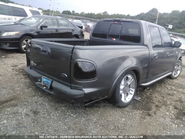 1FTRW07302KC96845 - 2002 FORD F150 SUPERCREW HARLEY DAVIDSON GRAY photo 4