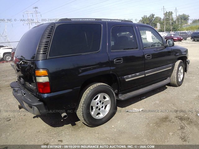 1GNEK13V04J220968 - 2004 CHEVROLET TAHOE K1500 BLACK photo 4