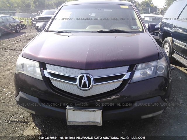 2HNYD28388H538478 - 2008 ACURA MDX TECHNOLOGY MAROON photo 6
