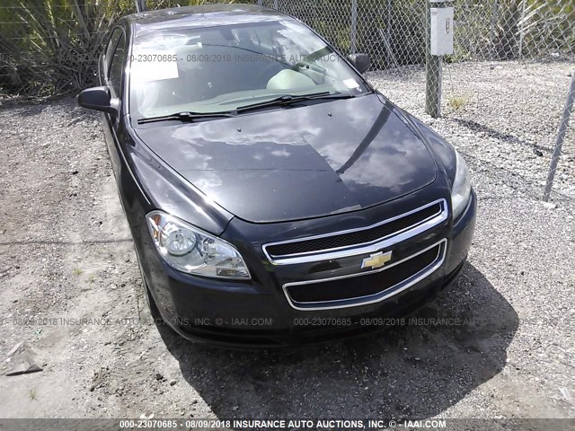 1G1ZB5E03CF204521 - 2012 CHEVROLET MALIBU LS შავი ფოტო 6