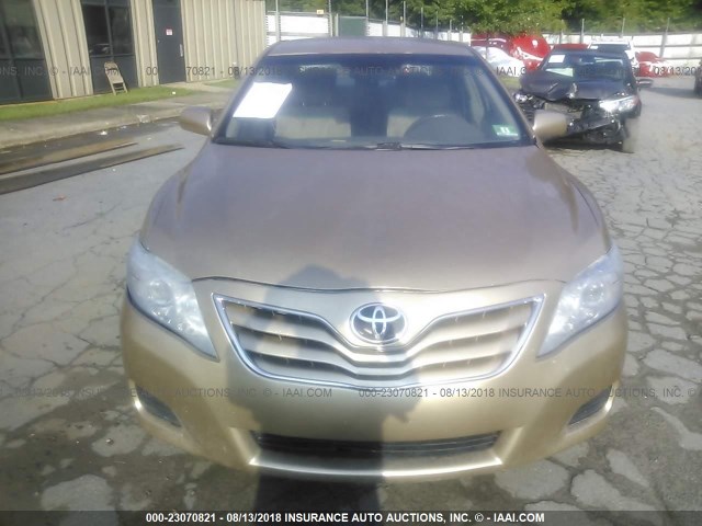 4T4BF3EK9BR155730 - 2011 TOYOTA CAMRY SE/LE/XLE ოქროსფერი ფოტო 6