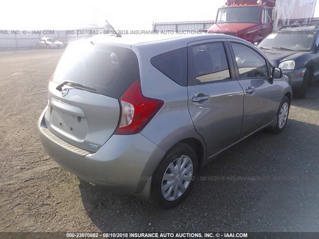 3N1CE2CP5EL422183 - 2014 NISSAN VERSA NOTE S/S PLUS/SV/SL GRAY photo 4