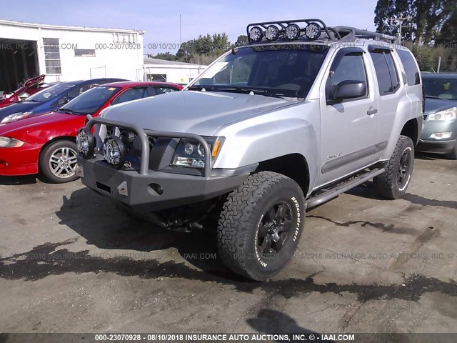 5N1AN08W45C642513 - 2005 NISSAN XTERRA OFF ROAD/S/SE SILVER photo 2