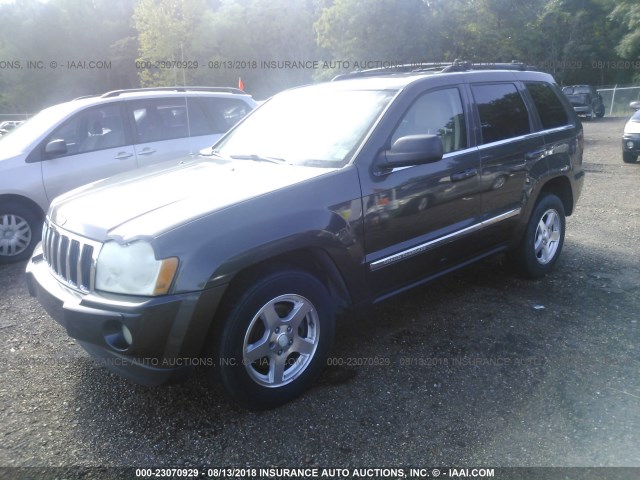 1J4HS58N65C714371 - 2005 JEEP GRAND CHEROKEE LIMITED BLACK photo 2