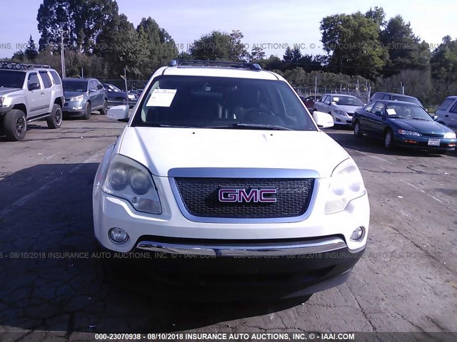 1GKEV33777J170785 - 2007 GMC ACADIA SLT-2 WHITE photo 6